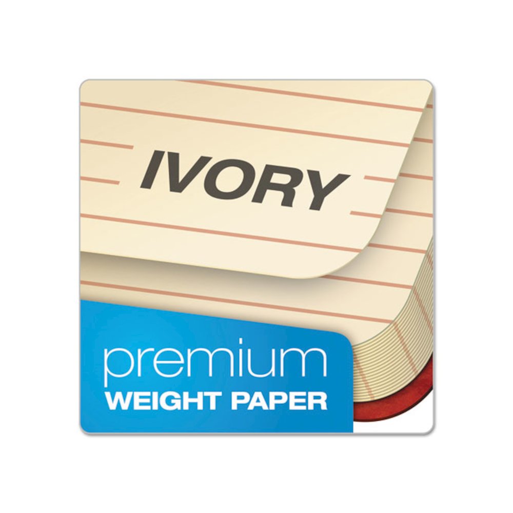 Gold Fibre Retro Wirebound Writing Pads, Red Cover, Wide/Legal Rule and Quadrille Rule (5 sq/in), (70) White 8.5 x 11 Sheets. Picture 5
