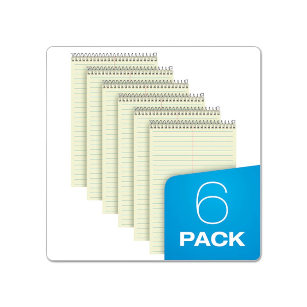 Steno Pads, Green Cover, Gregg Rule, (80) Green-Tint 6 x 9 Sheets, 6/Pack. Picture 7
