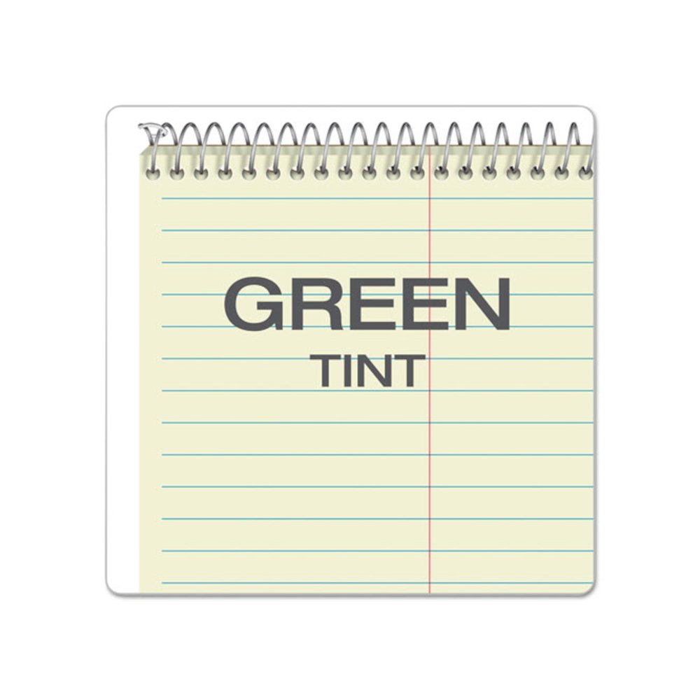 Steno Pads, Green Cover, Gregg Rule, (80) Green-Tint 6 x 9 Sheets, 6/Pack. Picture 5
