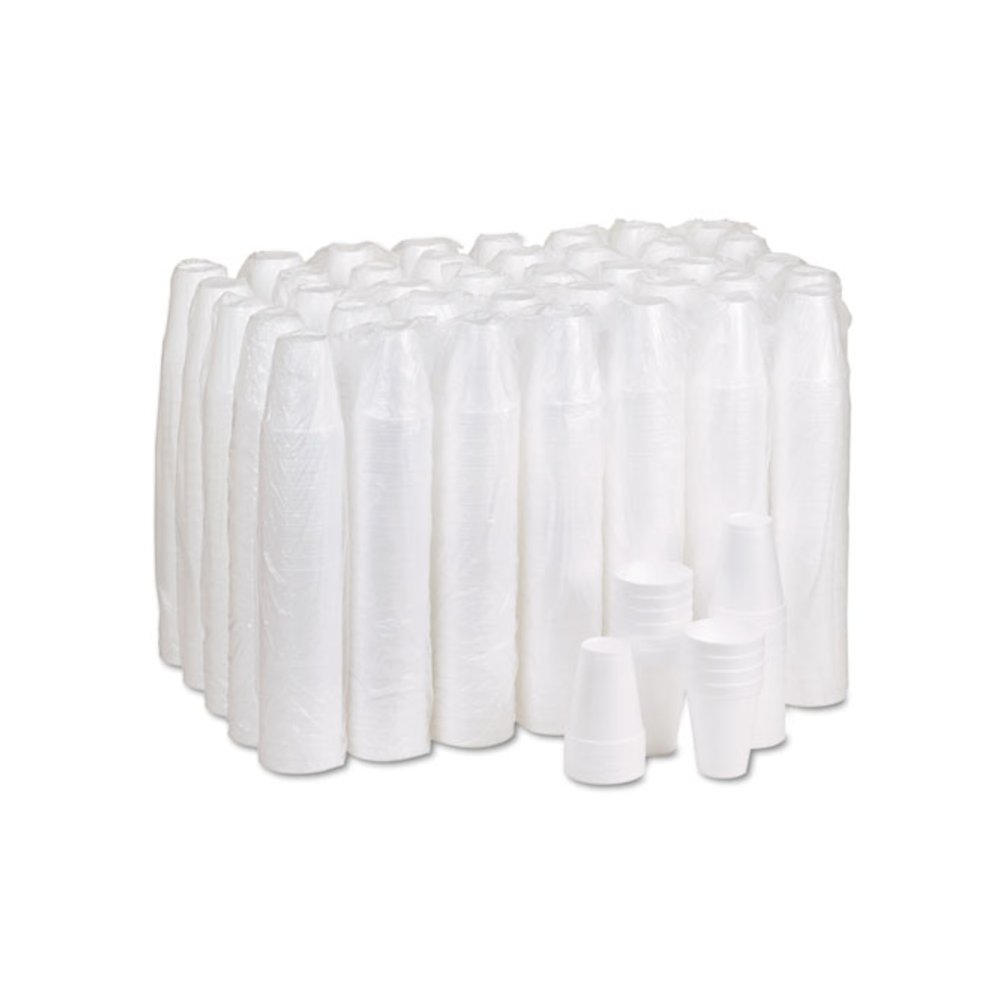 Foam Drink Cups, 10 oz, White, 25/Bag, 40 Bags/Carton. Picture 2