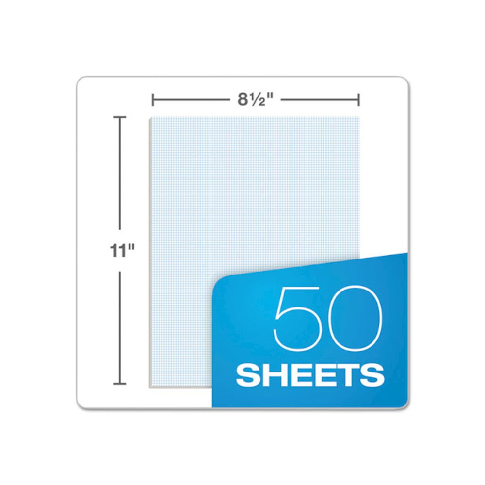 Quadrille Pads, Quadrille Rule, (50) White 8.5 x 11 Sheets. Picture 2