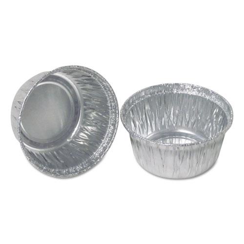 Aluminum Round Containers, 4 oz, 3" Diameter x 1.56" h, Silver, 1,000/Carton. Picture 1