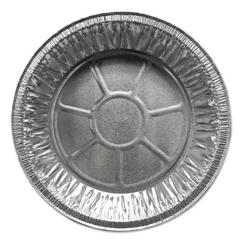 Aluminum Pie Pans, Medium, 27.6 oz, 9" Diameter x 1" h, Silver, 500/Carton. Picture 1