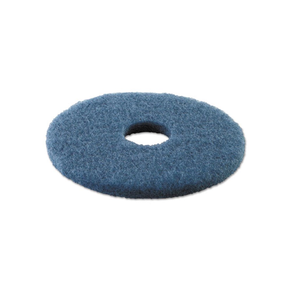 Scrubbing Floor Pads, 16" Diameter, Blue, 5/Carton. Picture 2