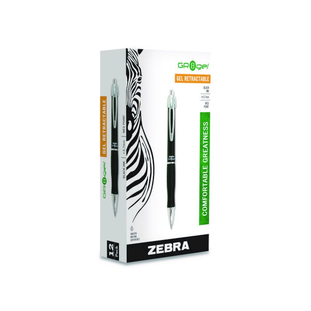 Sarasa Dry X10 Gel Pen, Retractable, Medium 0.7 mm, Black Ink, Black/Silver Barrel, 12/Pack. Picture 2