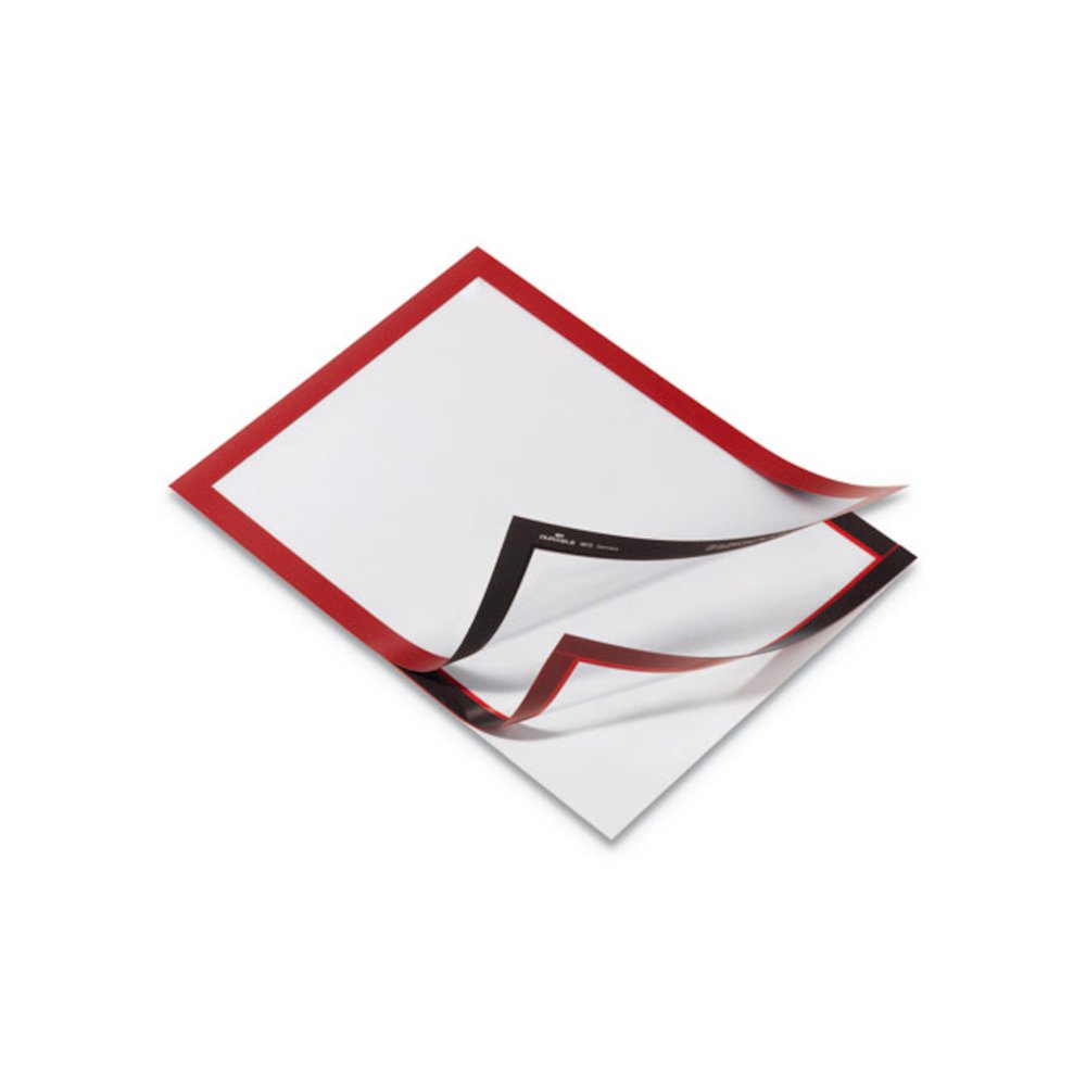 DURAFRAME Sign Holder, 8.5 x 11, Red Frame, 2/Pack. Picture 2
