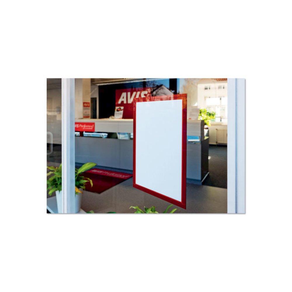 DURAFRAME Sign Holder, 8.5 x 11, Red Frame, 2/Pack. Picture 11