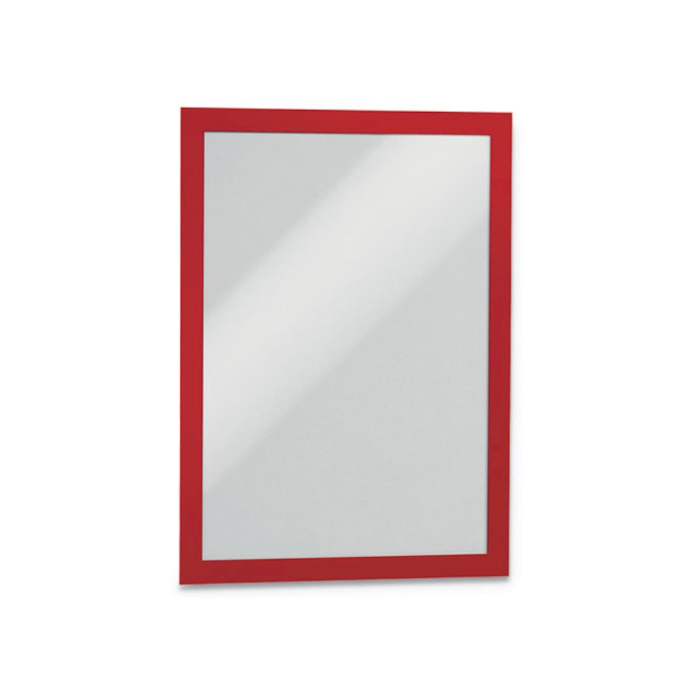 DURAFRAME Sign Holder, 8.5 x 11, Red Frame, 2/Pack. Picture 1
