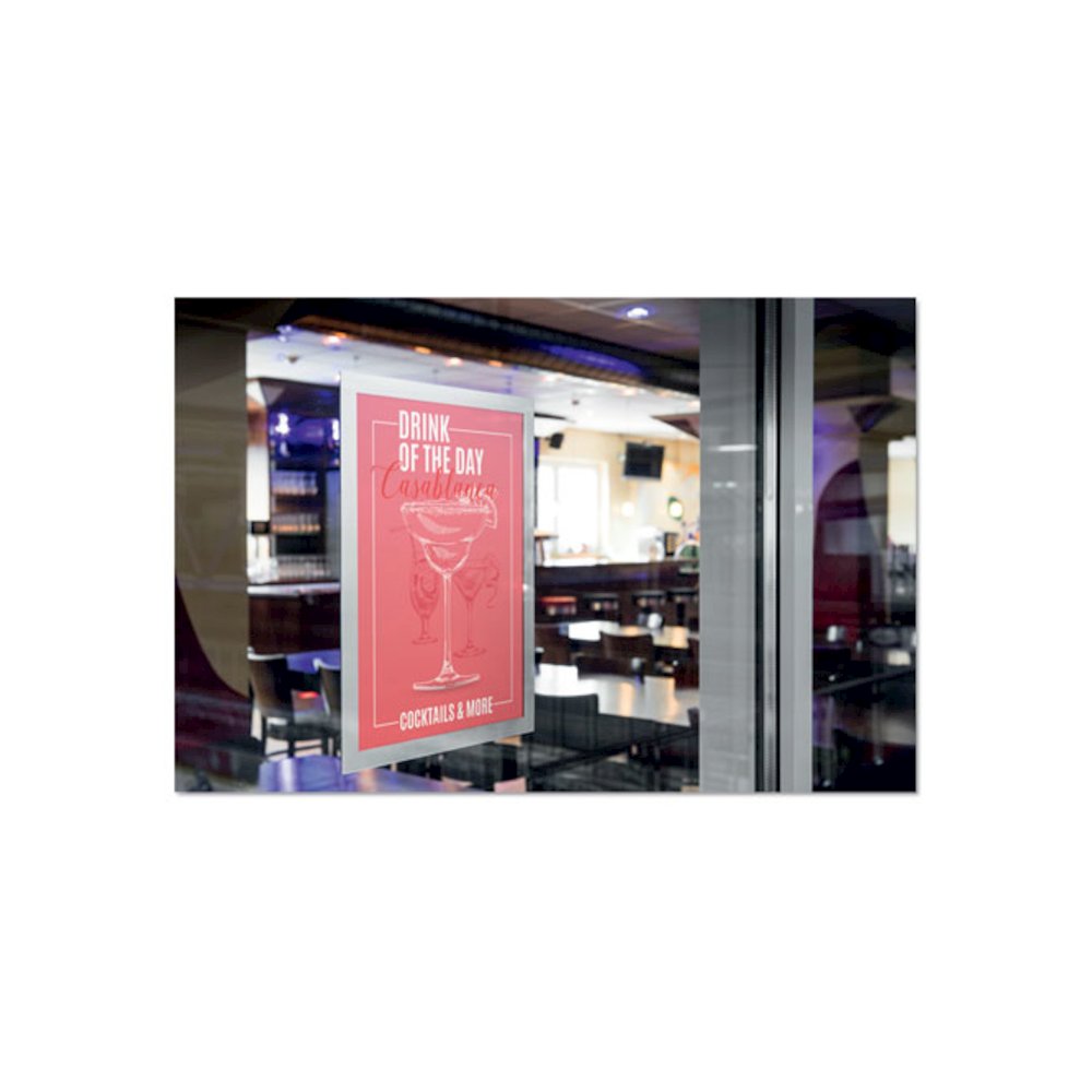 DURAFRAME Sign Holder, 8.5 x 11, Silver Frame, 2/Pack. Picture 9