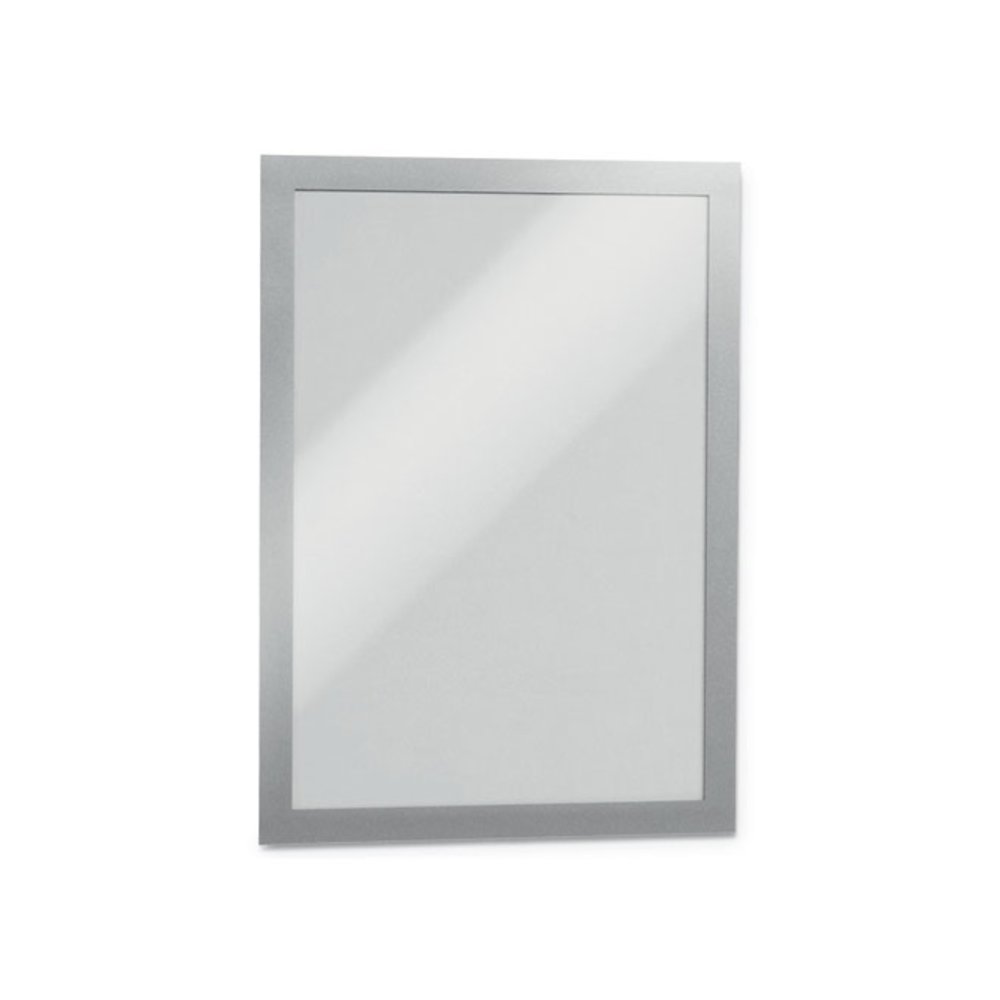 DURAFRAME Sign Holder, 8.5 x 11, Silver Frame, 2/Pack. Picture 1