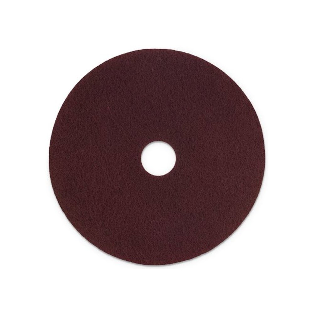 Surface Preparation Pad Plus, 20" Diameter, Maroon, 5/Carton. Picture 1