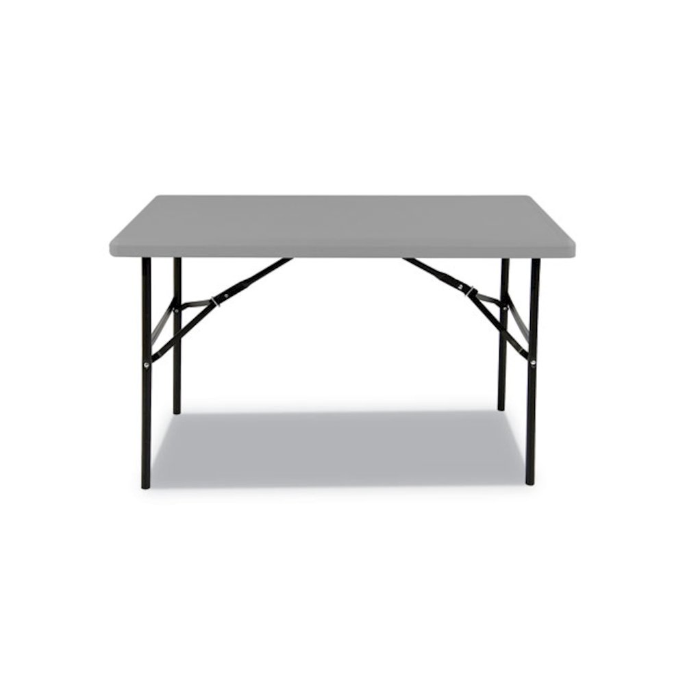 7110016716418, SKILCRAFT Blow Molded Folding Tables, Rectangular, 30w x 96d x 29h, Charcoal. Picture 1