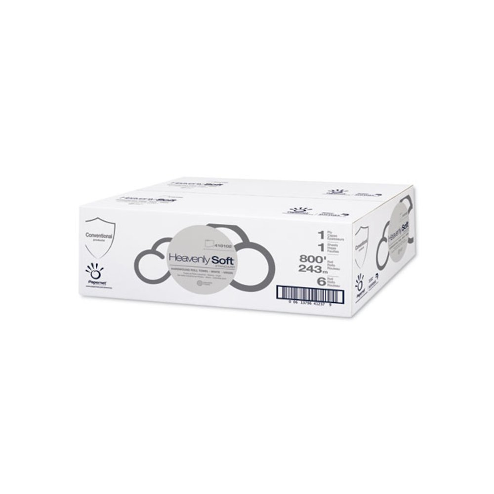 Heavenly Soft Standard Hardwound Roll Towel, 1-Ply, 7.8" x 800 ft, White, 6 Rolls/Carton. Picture 1