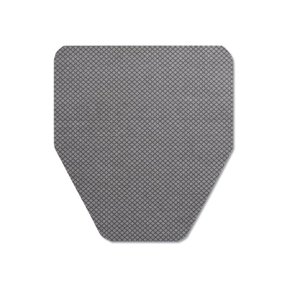 Komodo Urinal Mat, Shield-Shaped, Gray Smooth Surface, 18" x 20", 6/Carton. Picture 1