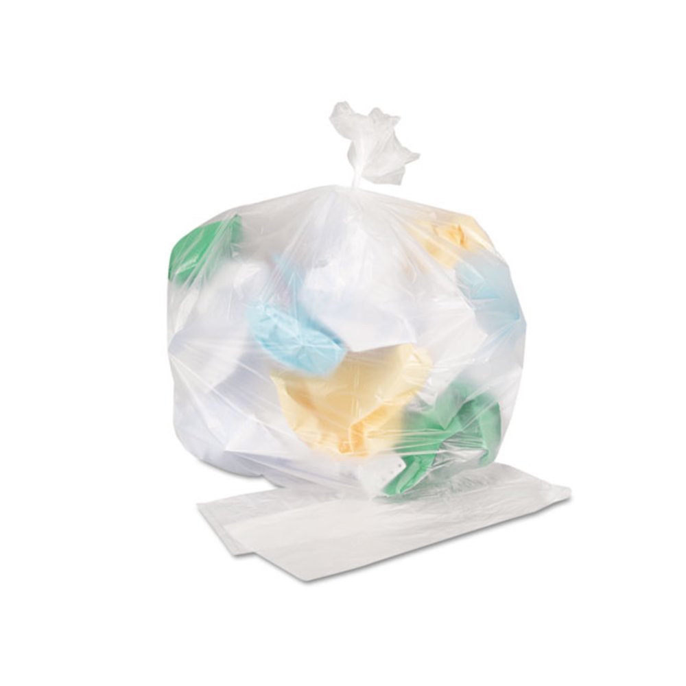 High-Density Can Liners, 16 gal, 7 mic, 24" x 31", Natural, Perforated Roll, 50 Bags/Roll, 20 Rolls/Carton. Picture 3
