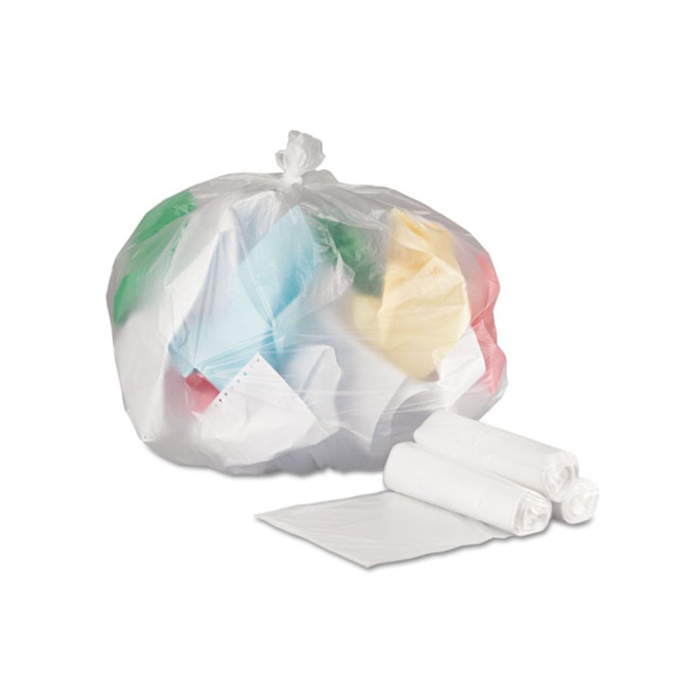 High-Density Can Liners, 33 gal, 9 mic, 33" x 39", Natural, Perforated Roll, 25 Bags/Roll, 20 Rolls/Carton. Picture 4