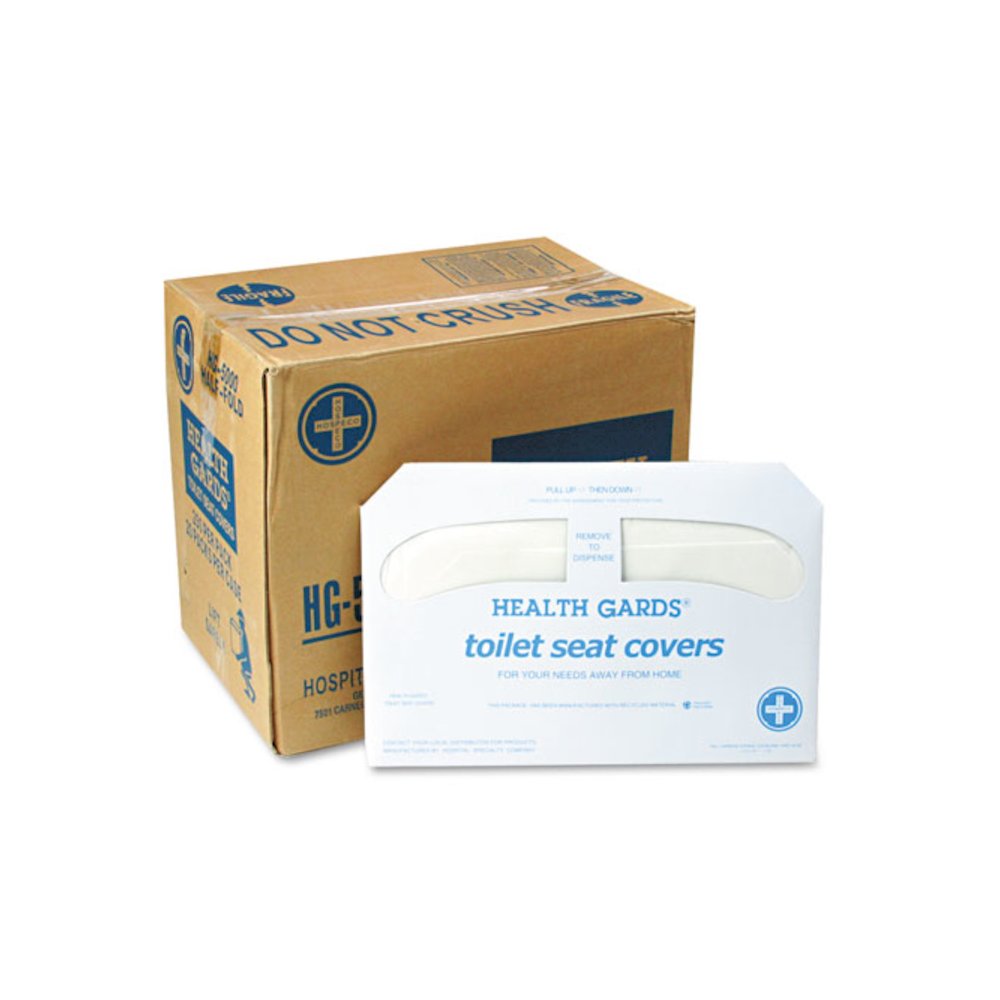 Health Gards Toilet Seat Covers, 14.25 x 16.5, White, 250/Pack, 20 Packs/Carton. Picture 1