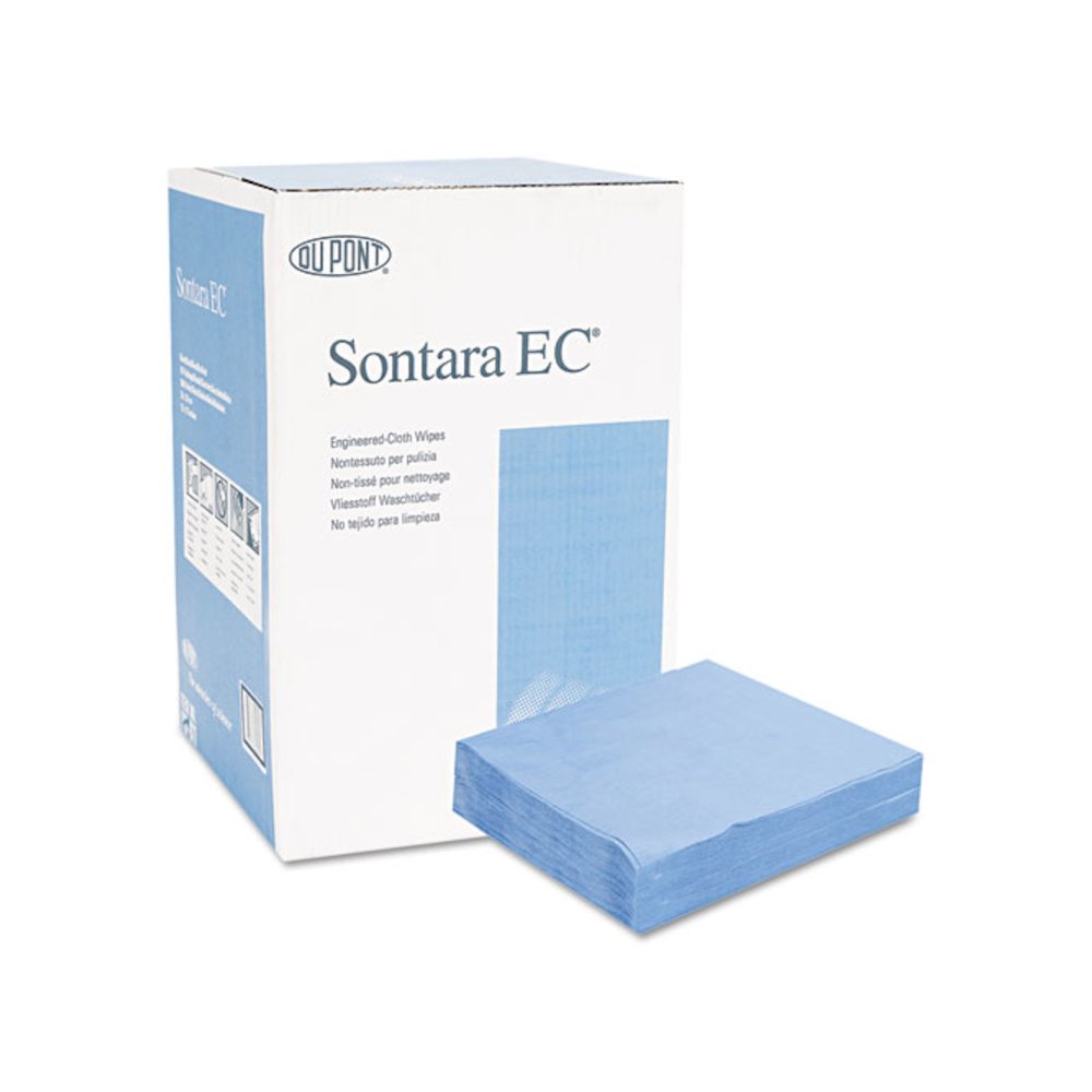 DuPont Sontara EC Engineered Cloths, 12 x 12, Blue, 100/Pack, 10 Packs/Carton. Picture 3