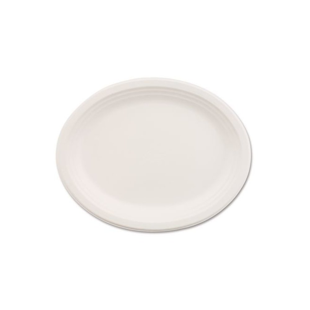 Classic Paper Dinnerware, Platter, 9.75 x 12.5, White, 500/Carton. Picture 2