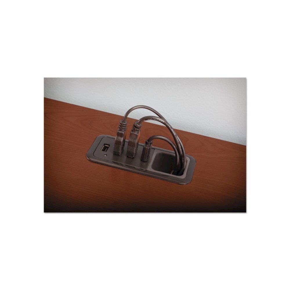Enterprise Collection L-Desk Surface, 70.13" x 70.13" x 29.75", Harvest Cherry, (Box 2 of 2). Picture 5