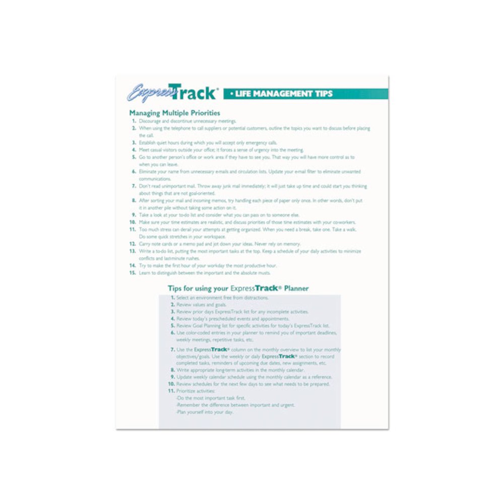Express Track Recycled Weekly Appointment Book/Monthly Planner, 8 x 5, Black Cover, 13-Month: Jan 2026 to Jan 2027. Picture 6