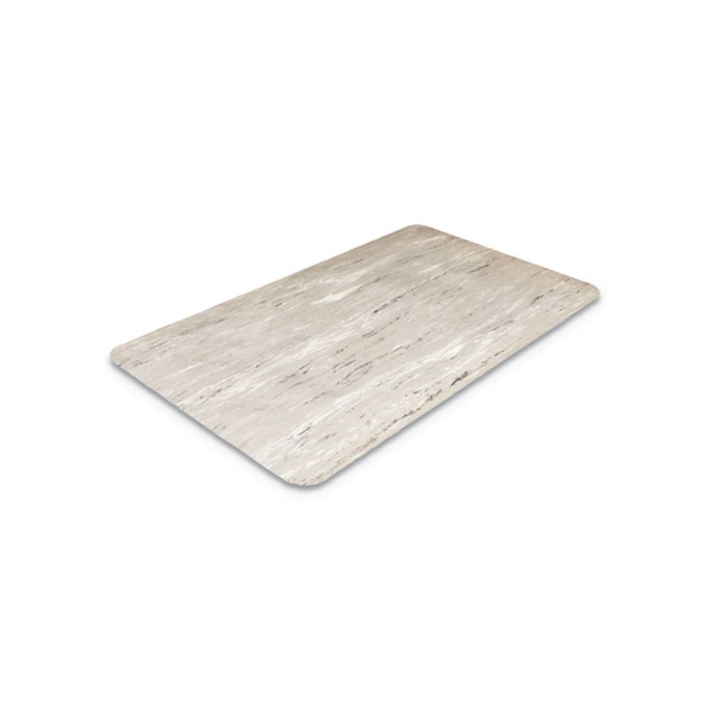 Cushion-Step Marbleized Rubber Mat, Rectangular, Gray Smooth Surface, 36" x 72". Picture 1