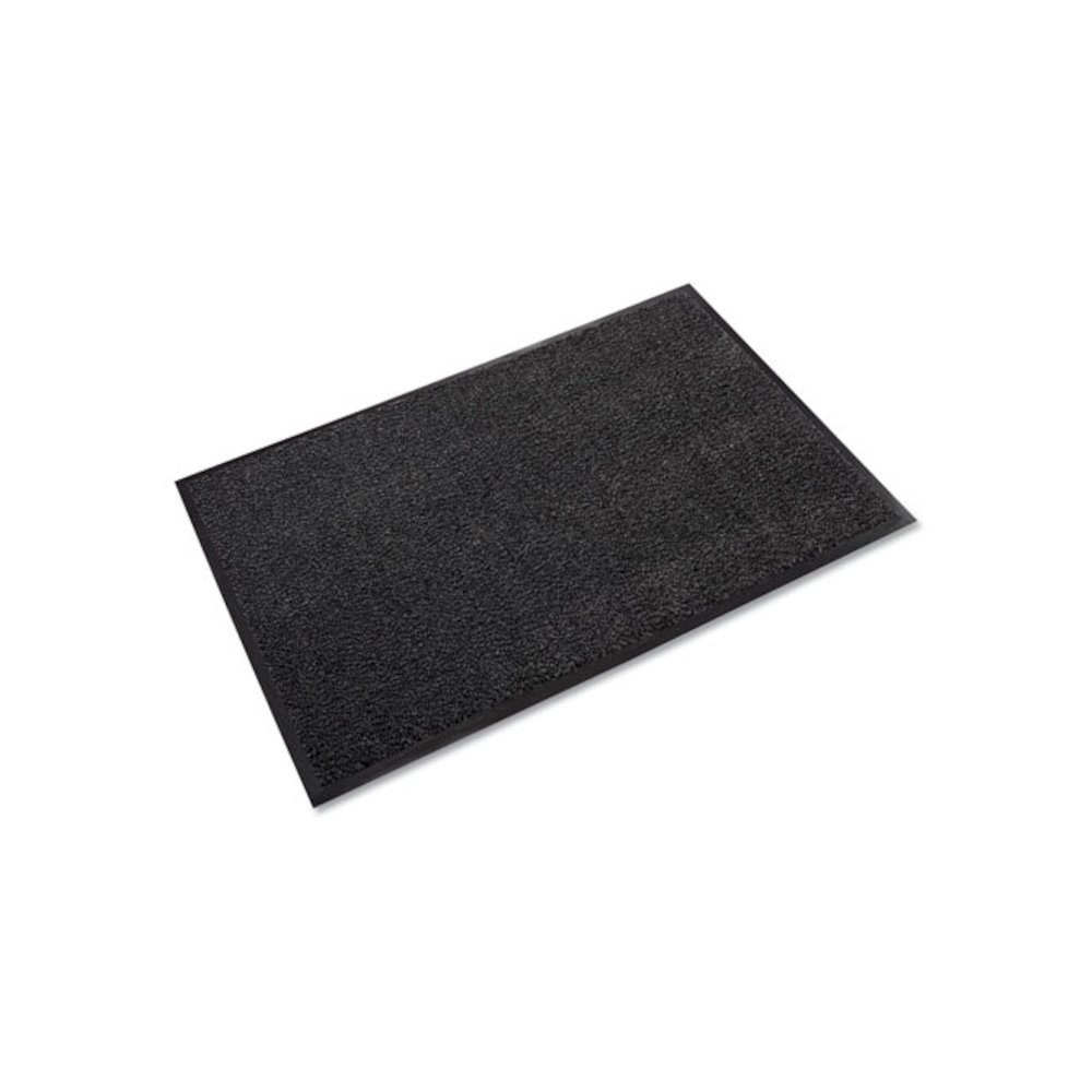 Dust-Star Microfiber Wiper Mat, Rectangular, Charcoal Gray Carpeted Surface, 48" x 72". Picture 1