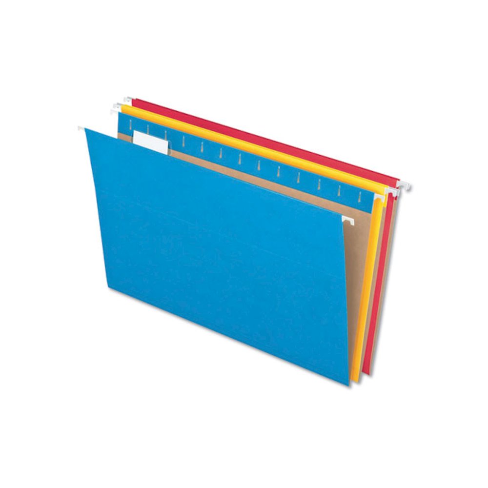 Colored Hanging Folders, Legal Size, 1/5-Cut Tabs, Assorted Colors, 25/Box. Picture 8