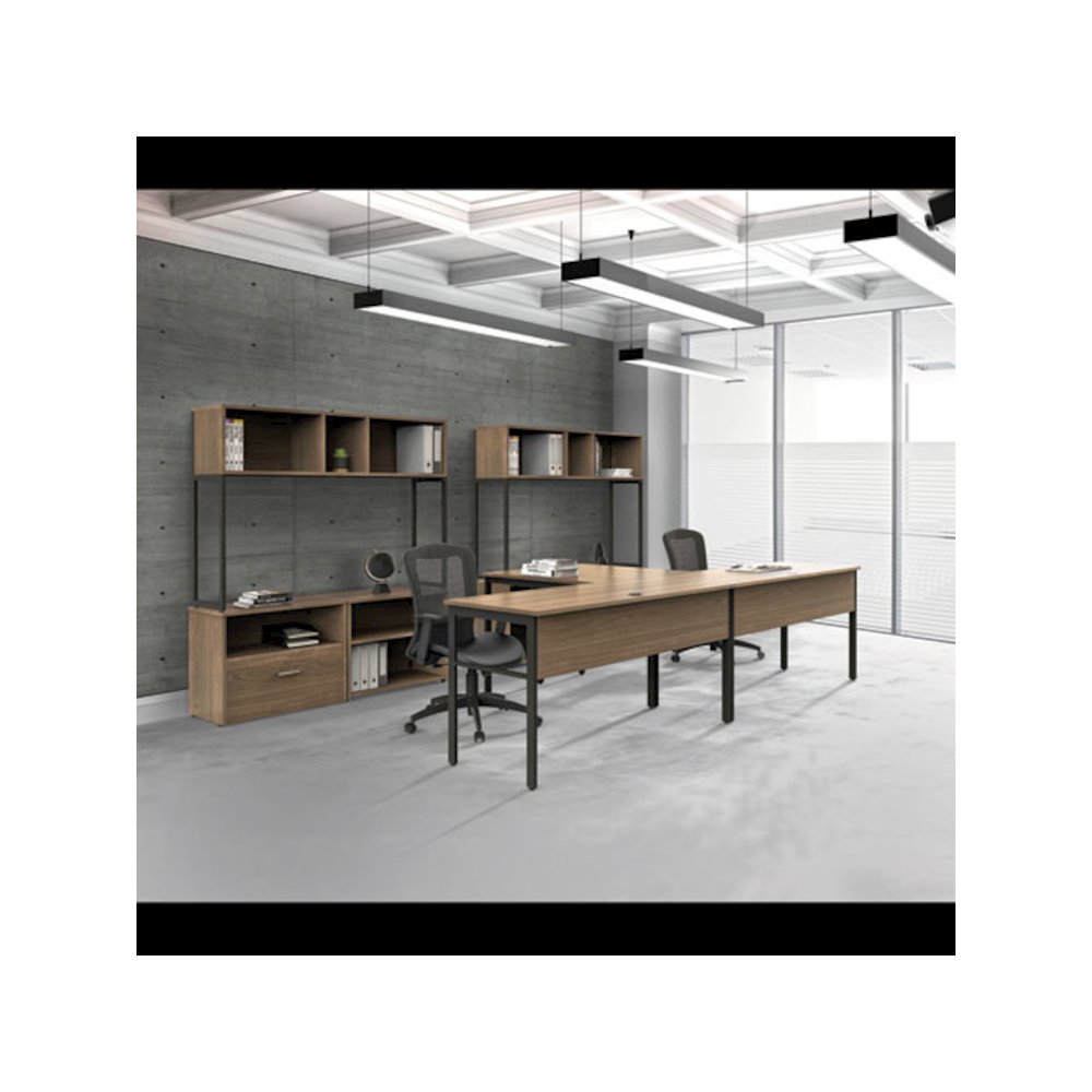 Urban Series Desk Workstation, 59" x 23.75" x 29.5", Ash. Picture 3