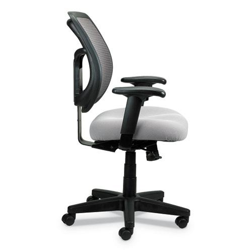 Apollo Mid-Back Mesh Chair, 18.1" to 21.7" Seat Height, Silver Seat, Silver Back, Black Base. Picture 7