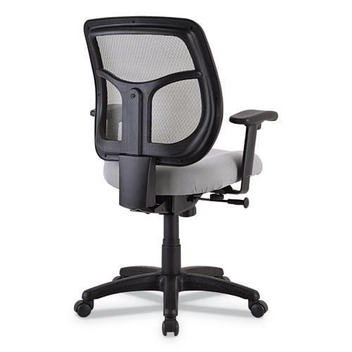 Apollo Mid-Back Mesh Chair, 18.1" to 21.7" Seat Height, Silver Seat, Silver Back, Black Base. Picture 8