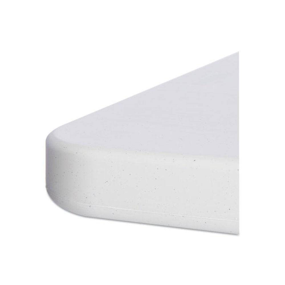 Resin Rectangular Folding Table, Square Edge, 96w x 30d x 29h, Platinum. Picture 3
