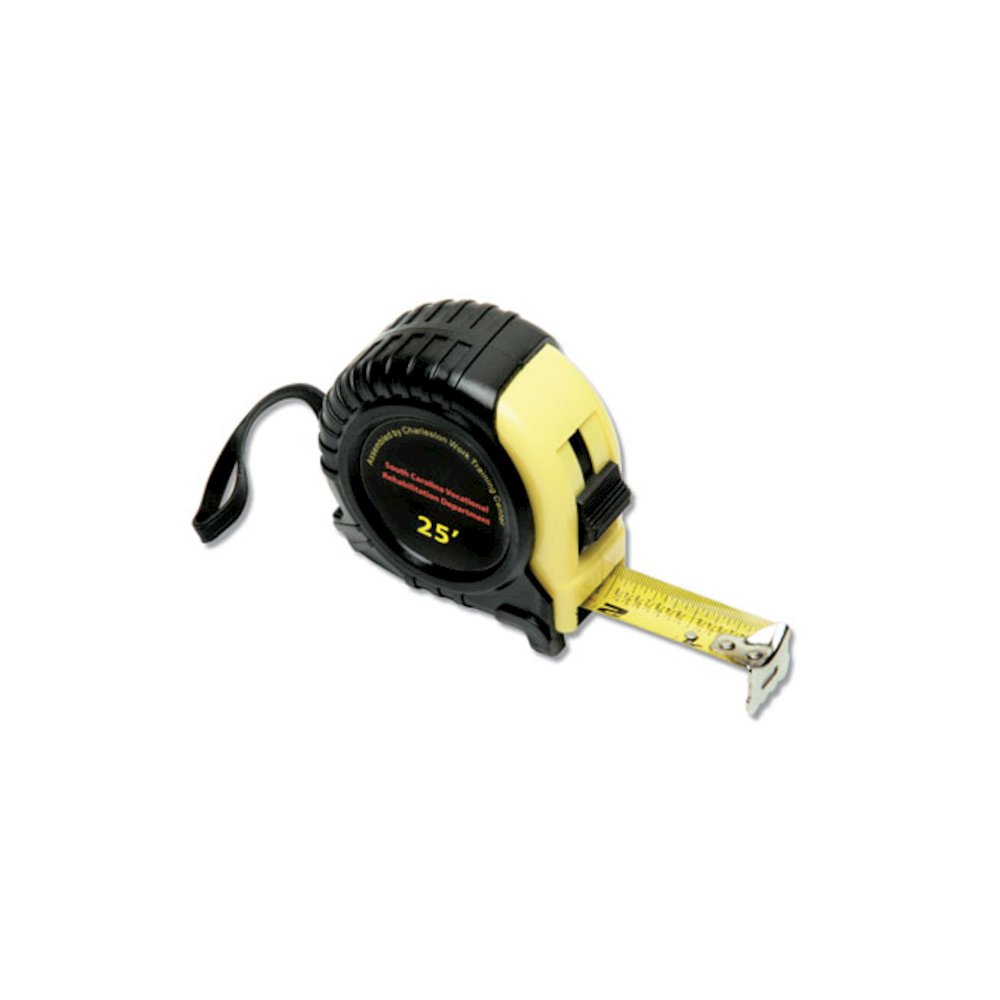 5210011397444, SKILCRAFT Tape Measure, Locking, Steel/Plastic, 1" x 25 ft, Yellow. Picture 1
