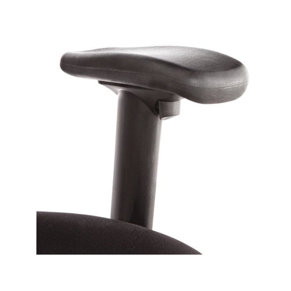 Alera Elusion Series Mesh Mid-Back Multifunction Chair, Prem Fabric, Supports Up to 275 lb, 17.7" to 21.4" Seat Height, Black. Picture 4