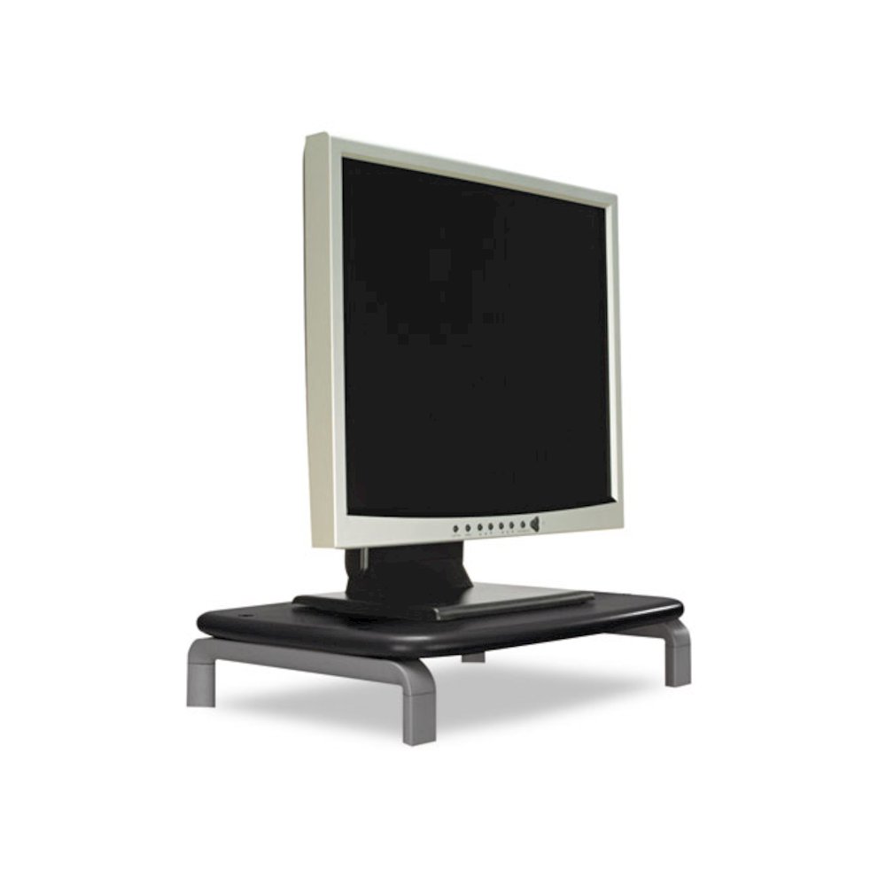 Monitor Stand with SmartFit, For 21" Monitors, 11.5" x 9" x 3", Black/Gray, Supports 80 lbs. Picture 1