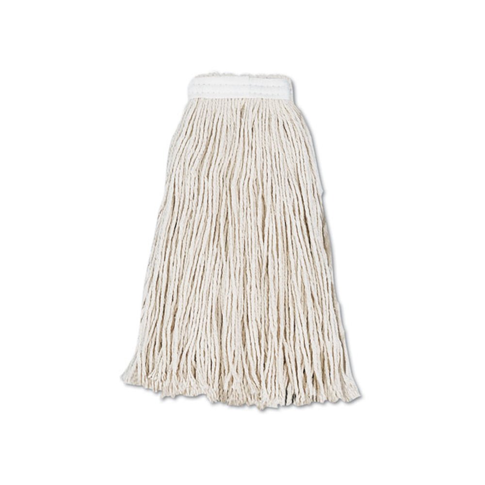 Cut-End Wet Mop Head, Cotton, #16, White, 12/Carton. Picture 1