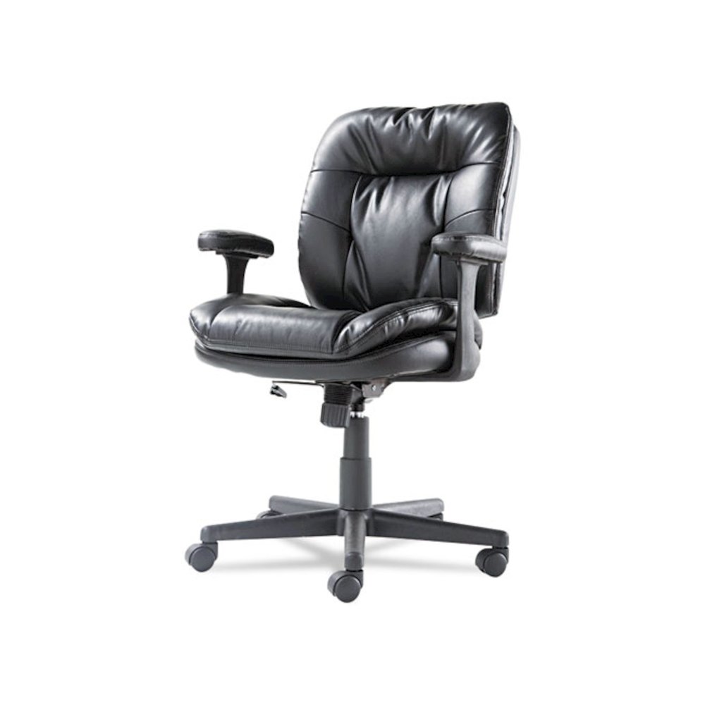 Executive Swivel/Tilt Chair, Supports Up to 250 lbs, 16.93" to 20.67" Seat Height, Black. Picture 6