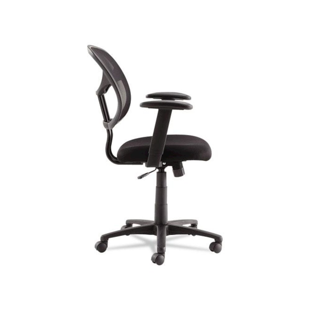 Swivel/Tilt Mesh Task Chair with Adjustable Arms, Supports Up to 250 lb, 17.72" to 22.24" Seat Height, Black. Picture 5
