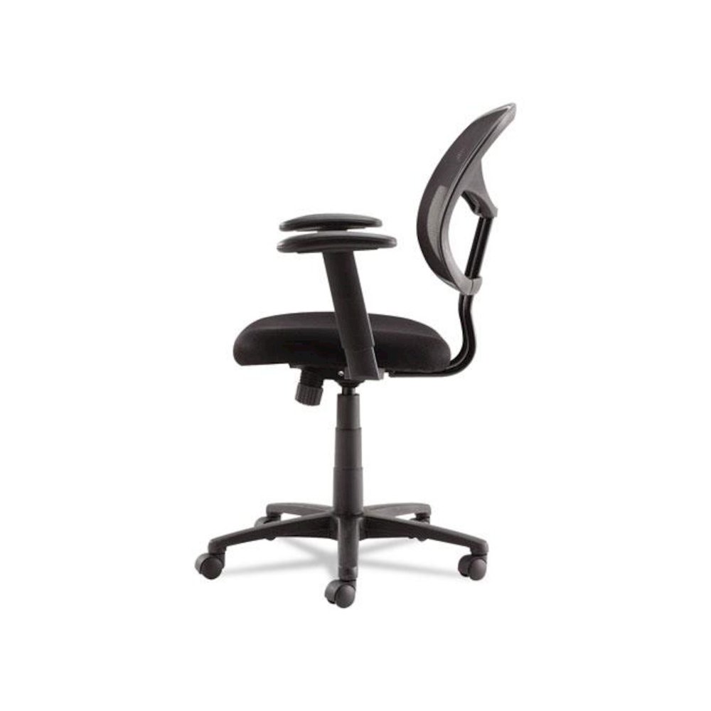 Swivel/Tilt Mesh Task Chair with Adjustable Arms, Supports Up to 250 lb, 17.72" to 22.24" Seat Height, Black. Picture 3