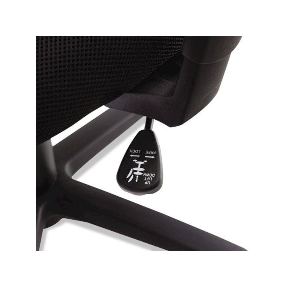 Swivel/Tilt Mesh Task Chair with Adjustable Arms, Supports Up to 250 lb, 17.72" to 22.24" Seat Height, Black. Picture 8