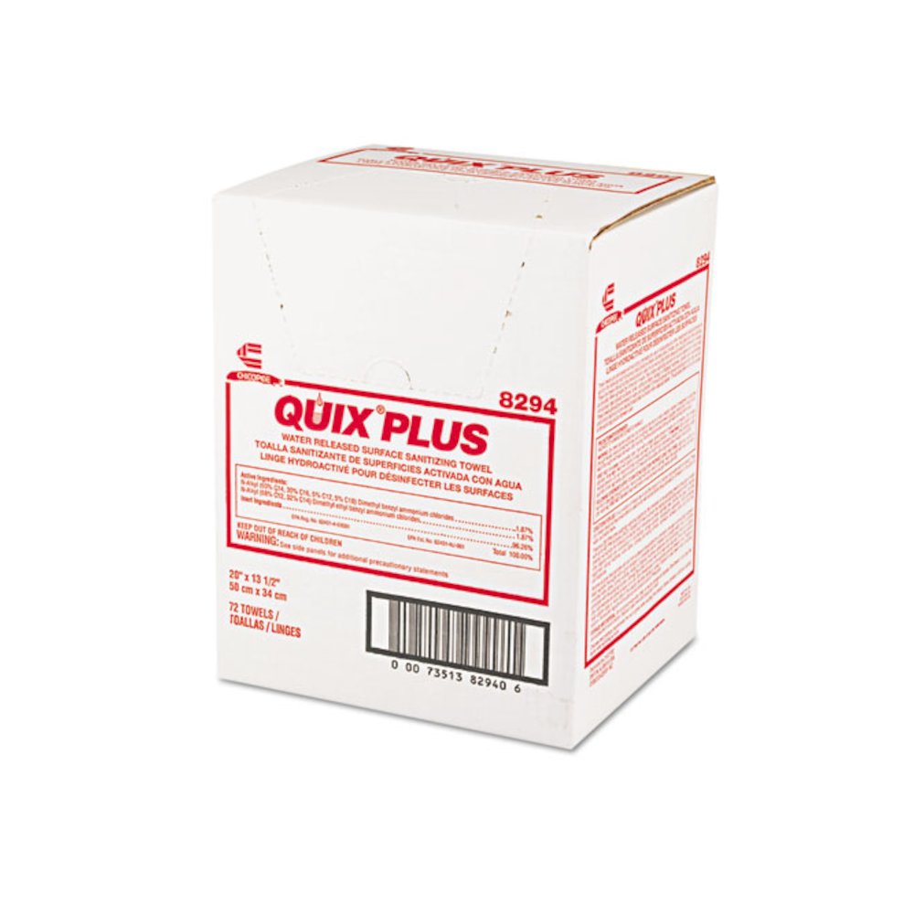 Quix Plus Cleaning and Sanitizing Towels, 13.5 x 20, Pink, 72/Carton. Picture 2