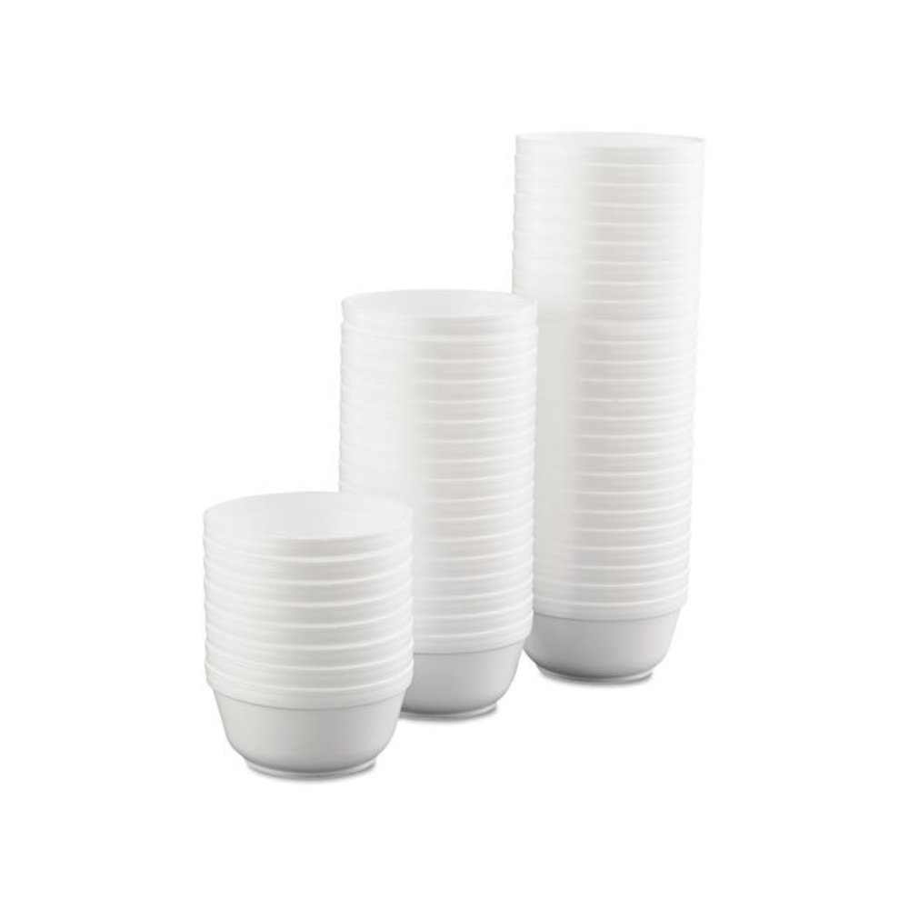 Insulated Foam Bowls, 12 oz, White, 50/Pack, 20 Packs/Carton. Picture 2