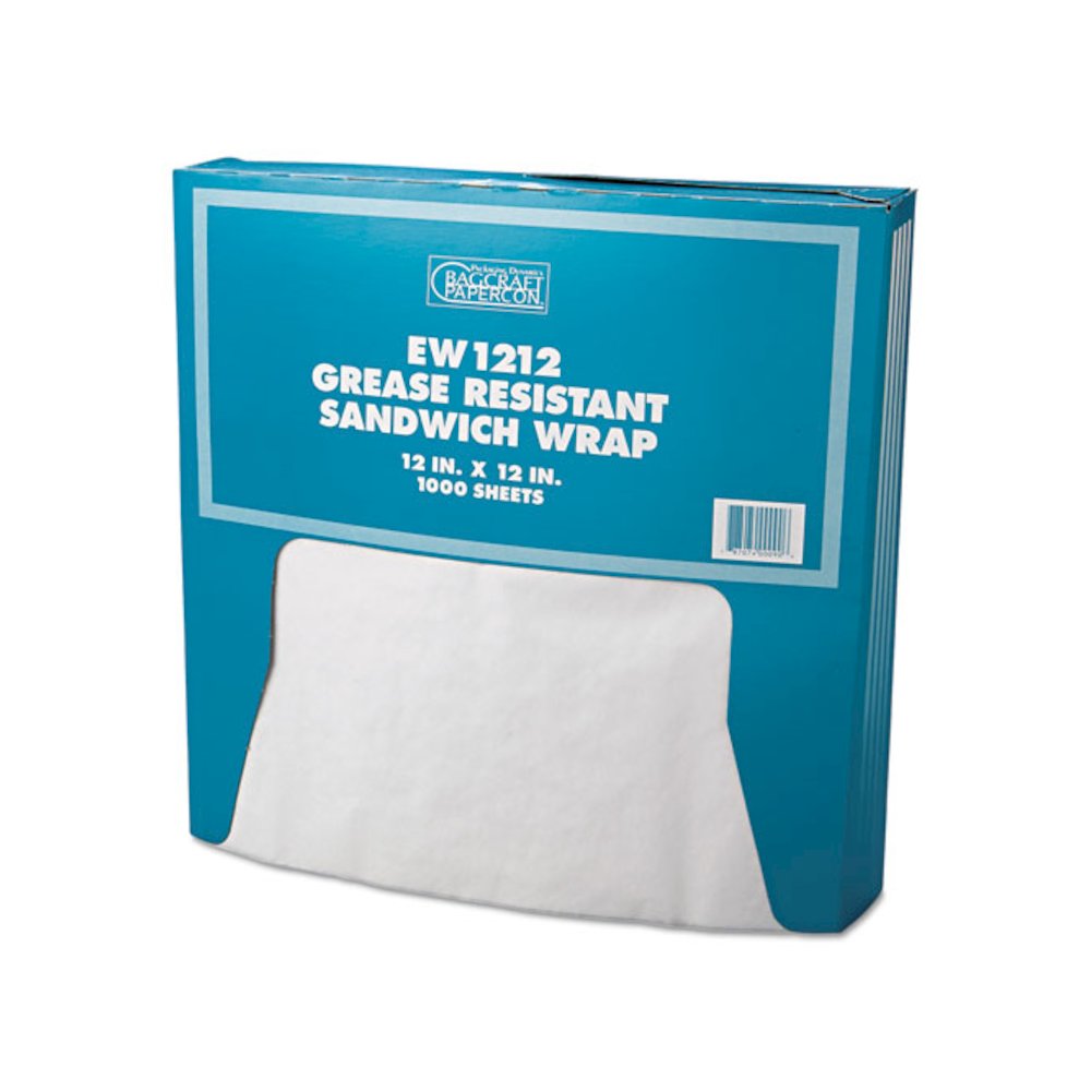 Grease-Resistant Paper Wraps and Liners, 12 x 12, White, 1,000/Box, 5 Boxes/Carton. Picture 1