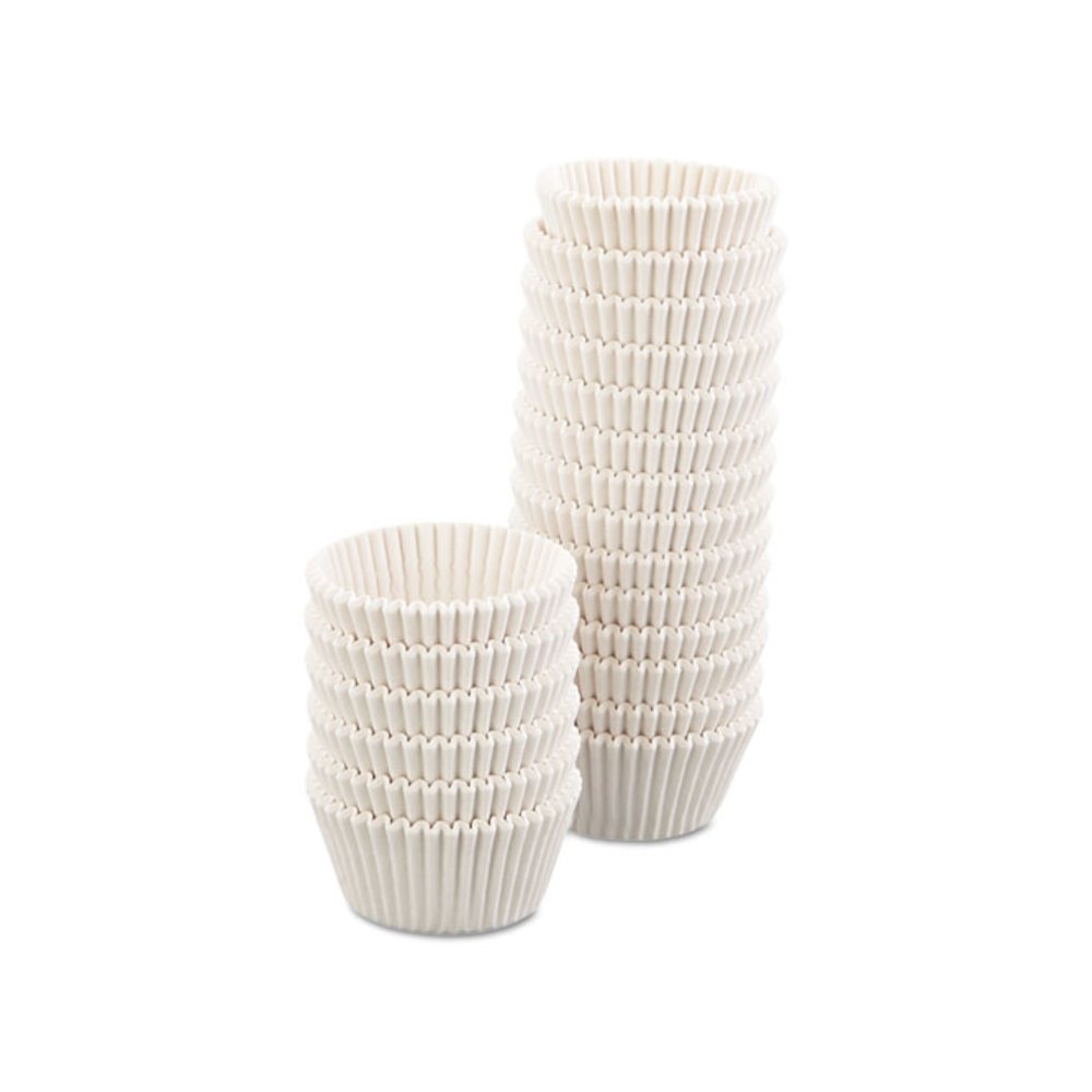 Fluted Bake Cups, 4.5" Diameter x 1.25" h, White, Paper, 500/Pack, 20 Packs/Carton. Picture 2