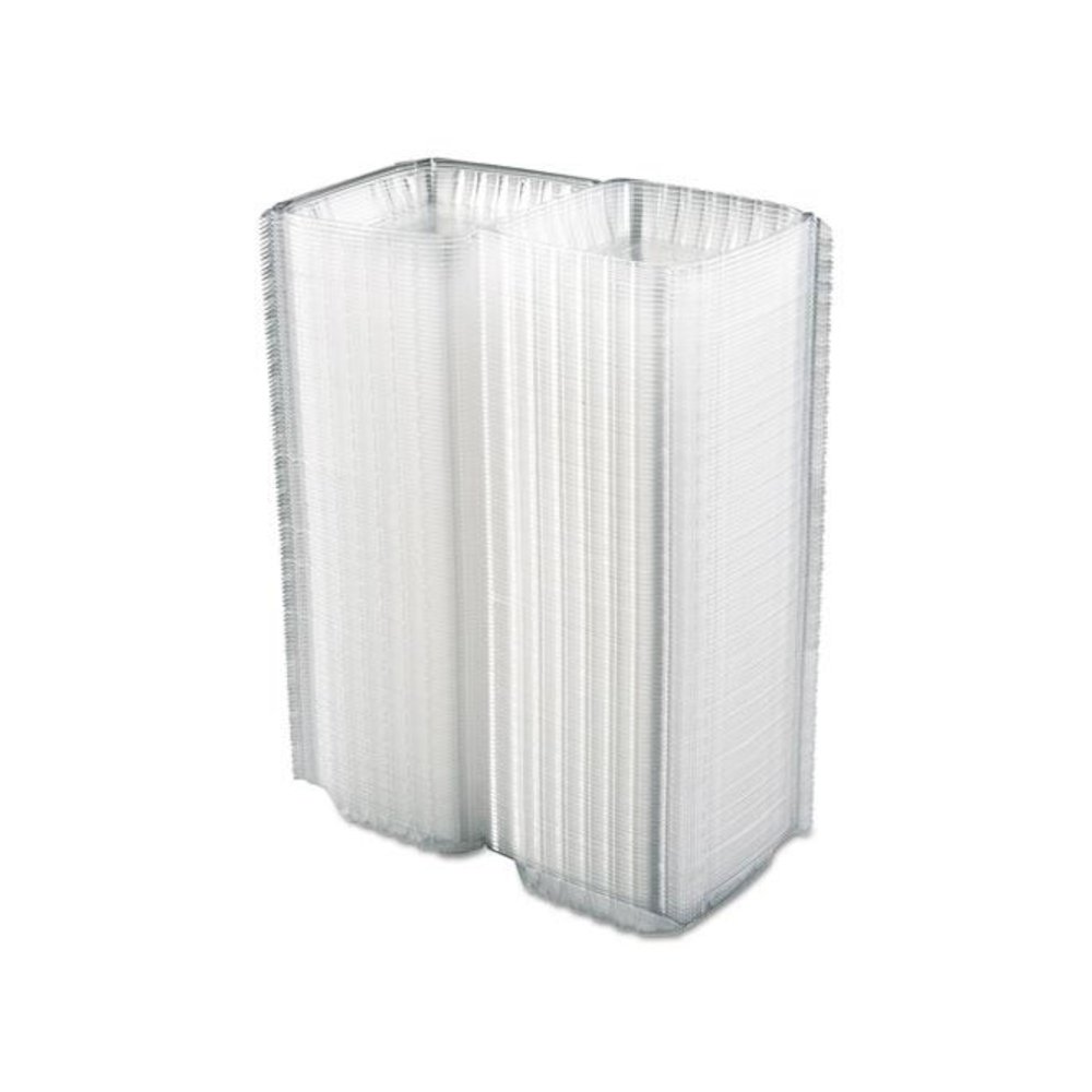 ClearSeal Hinged-Lid Plastic Containers, 8.3 x 8.3 x 3, Clear, Plastic, 250/Carton. Picture 3