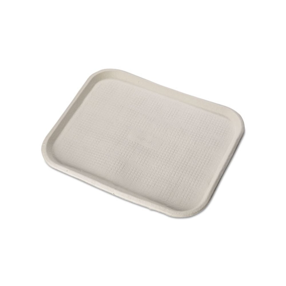 Savaday Molded Fiber Food Trays, 14 x 18, White, Paper, 100/Carton. Picture 1