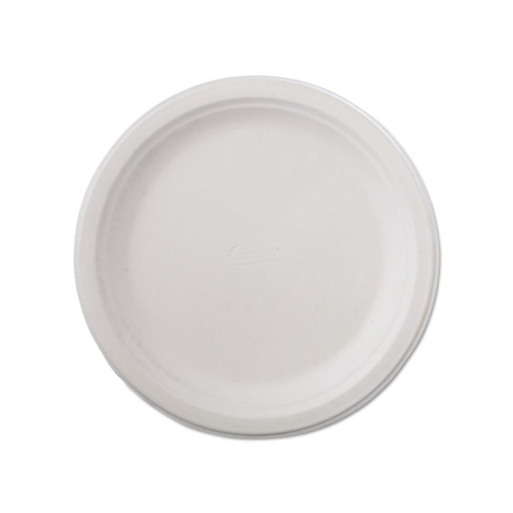 Classic Paper Dinnerware, Plate, 9.75" dia, White, 125/Pack, 4 Packs/Carton. Picture 1