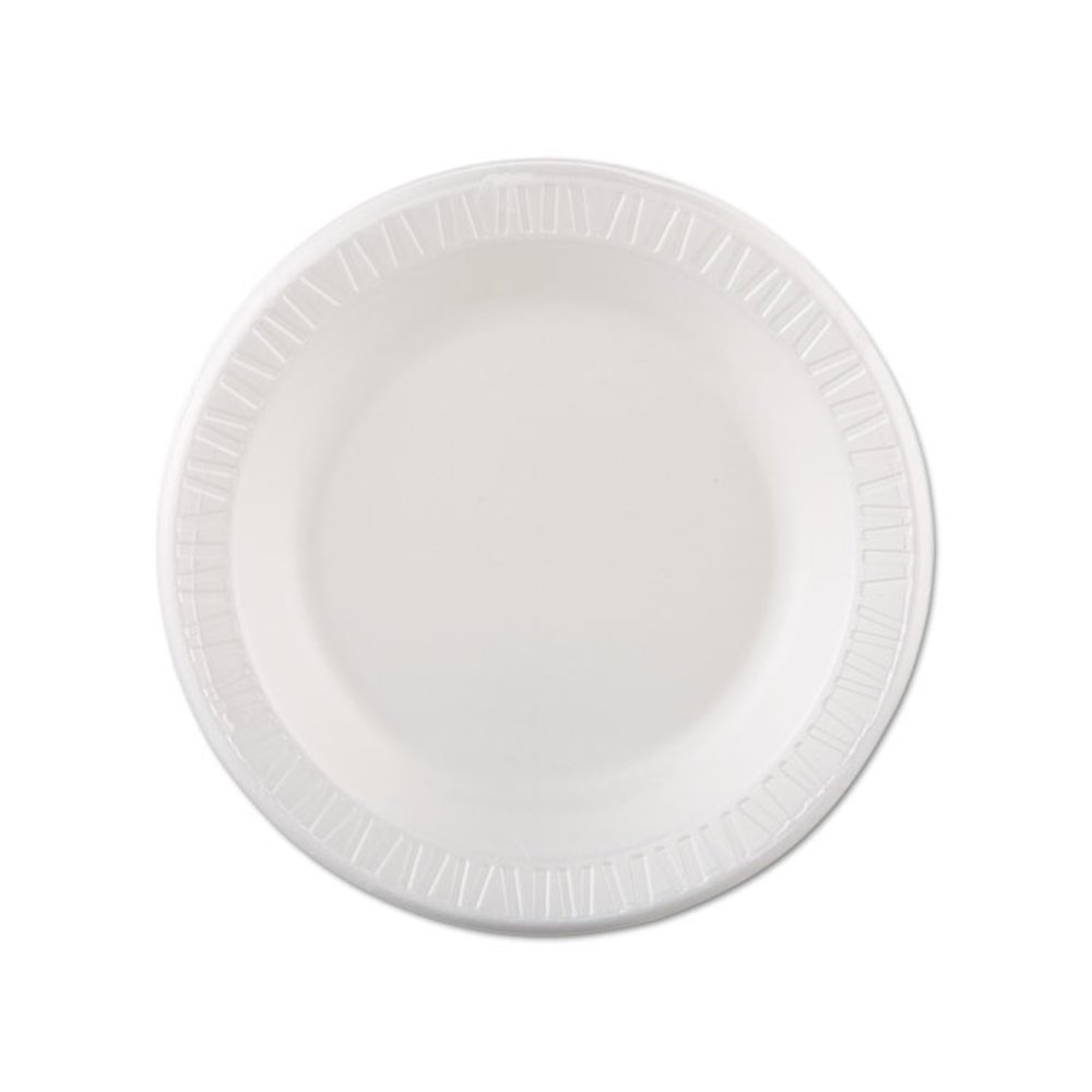 Quiet Classic Laminated Foam Dinnerware, Plate, 10.25" dia, White, 125/Pack, 4 Packs/Carton. Picture 1