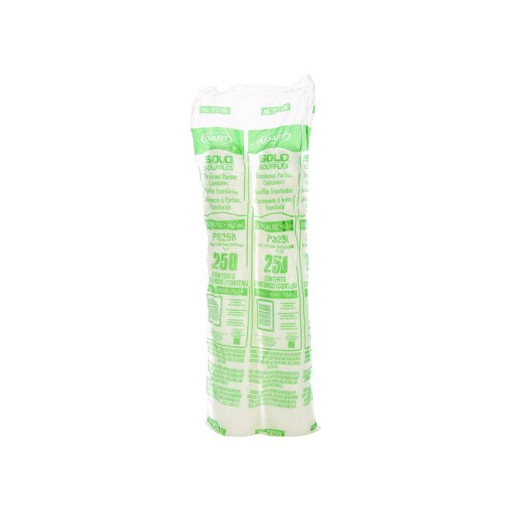 Polystyrene Portion Cups, 3.25 oz, Plastic, Translucent, 250/Bag, 10 Bags/Carton. Picture 2
