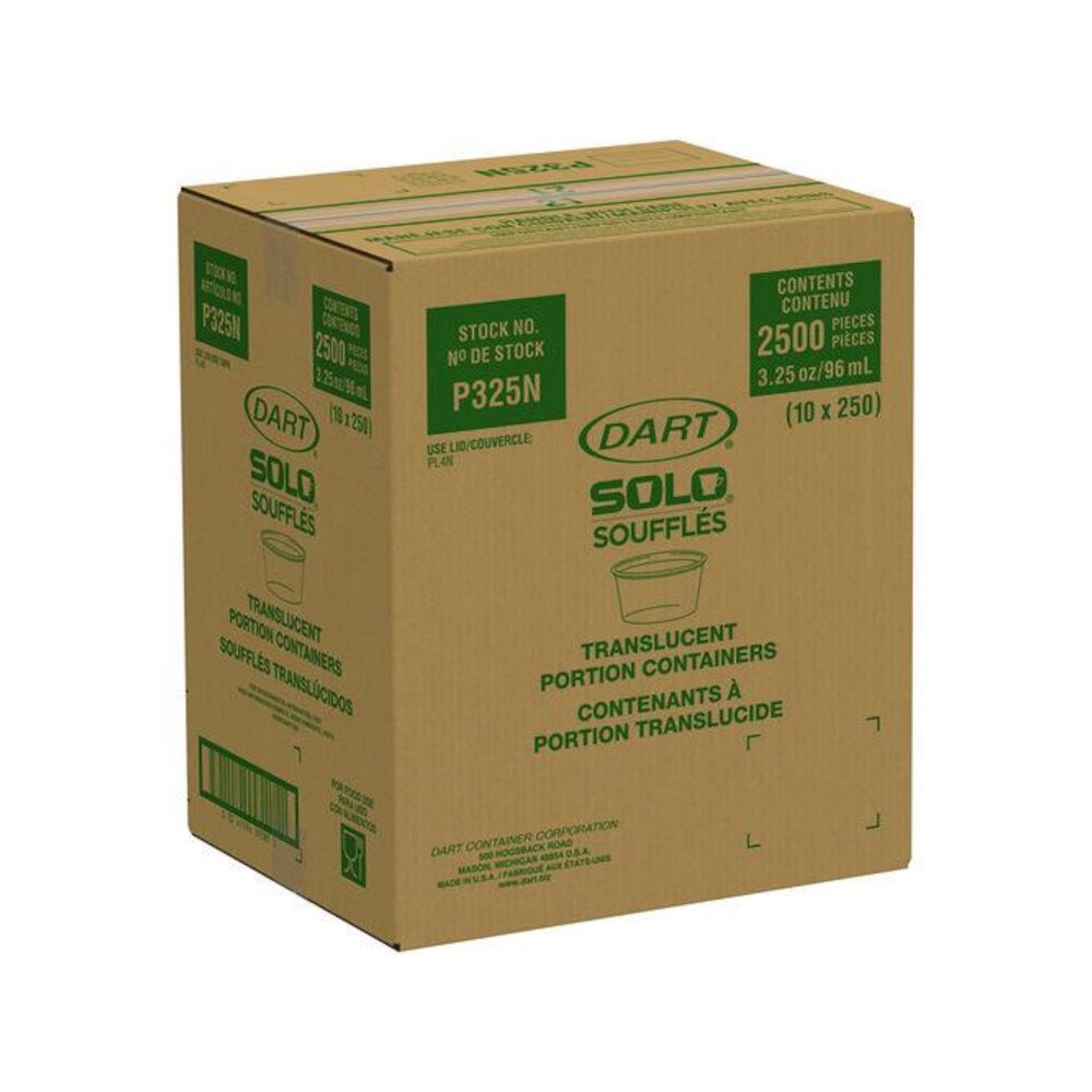 Polystyrene Portion Cups, 3.25 oz, Plastic, Translucent, 250/Bag, 10 Bags/Carton. Picture 4